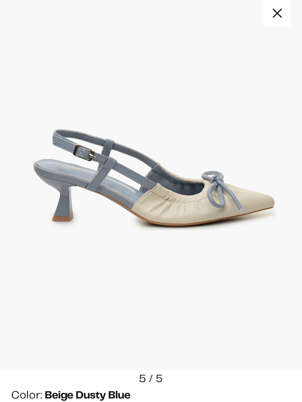 Nicole Miller Dusty Blue Slingback Pumps
